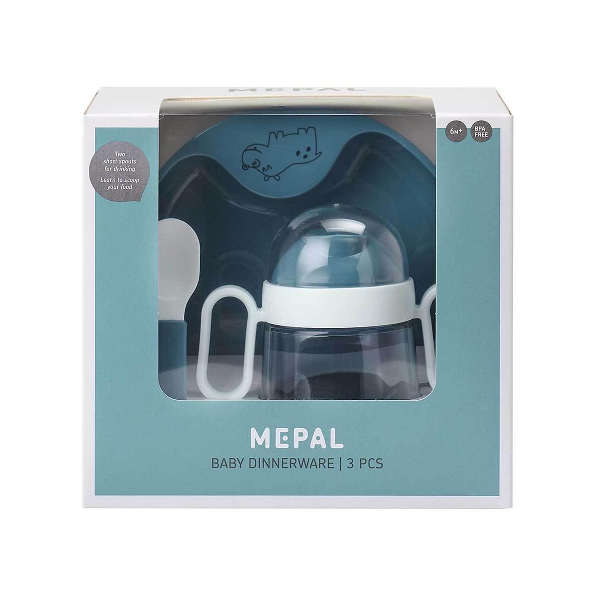 BABYGESCHIRR Mio deep blue 3er Set - Dunkelblau, Kunststoff (10.5/18/20cm) - Mepal