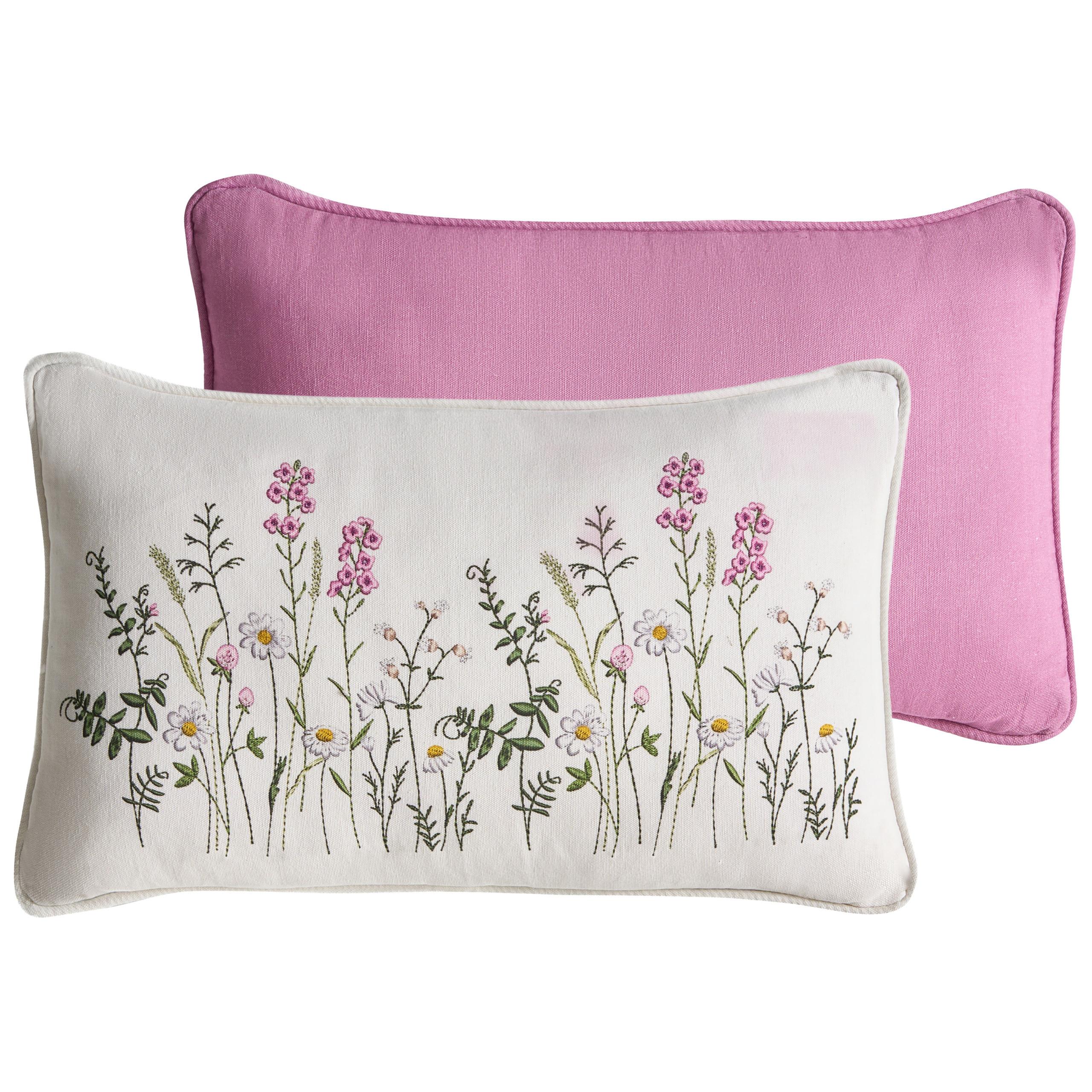 DEKOKISSEN 2er-Set Weiß 30/50 cm Madhuca - Weiß, Textil (30/50cm) - Beliani