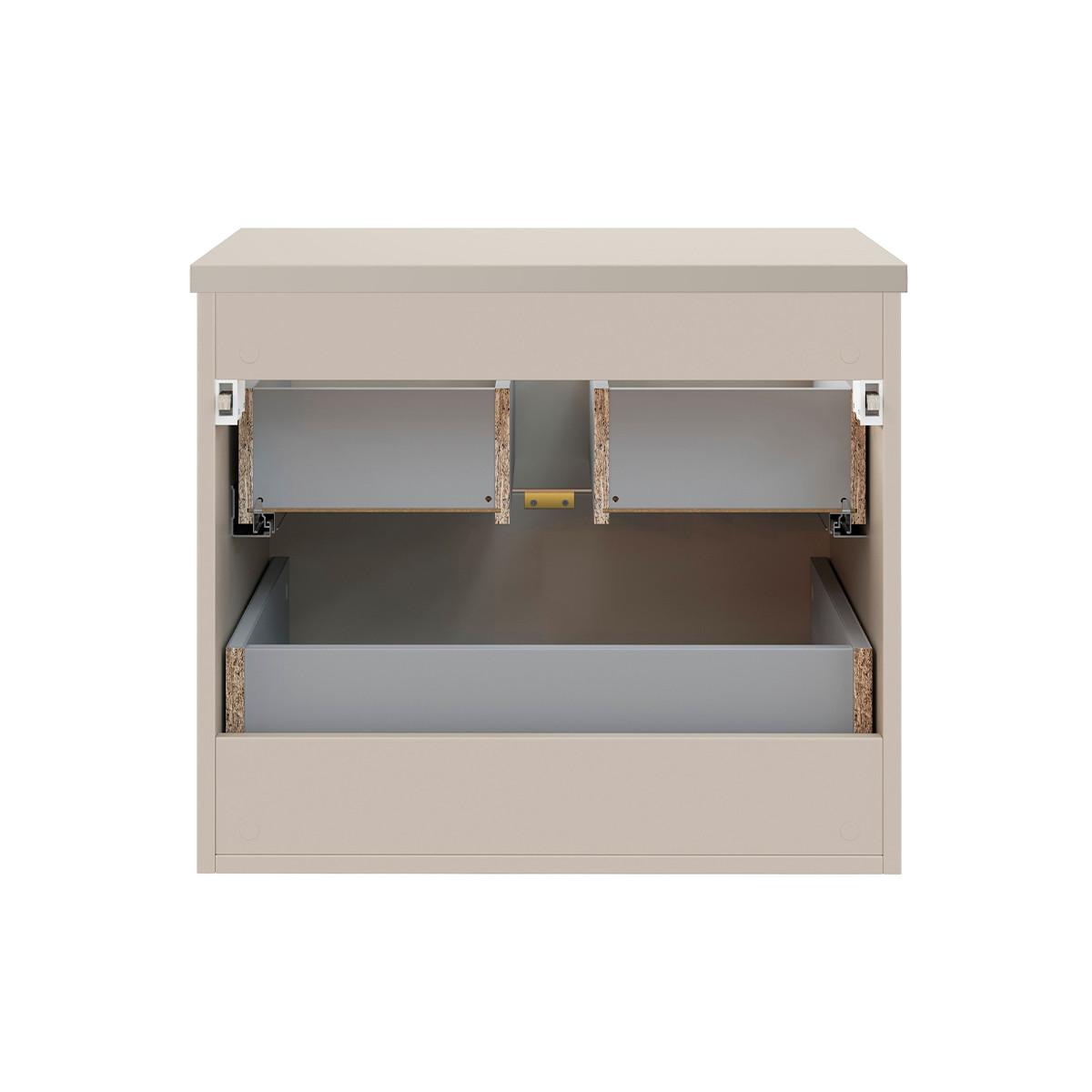 WASCHTISCH 60.6cm Azel Kaschmir - Beige, Holzwerkstoff (60.6/52/46cm) - Petits-meubles