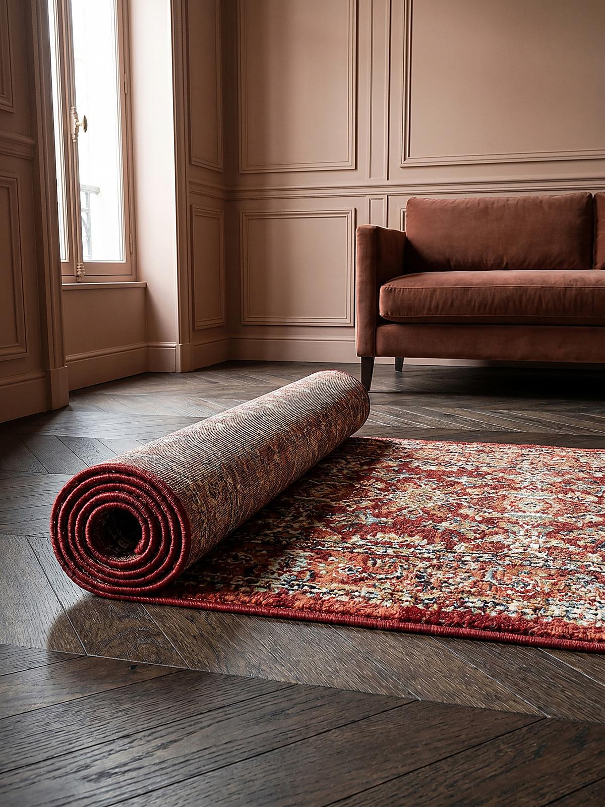 TEPPICH Hochflor GLAZERT in Rot, im Berber-Stil, aus Polypropylen, 66 x 300 cm - Rot, Textil (300/66cm) - KADIMA DESIGN
