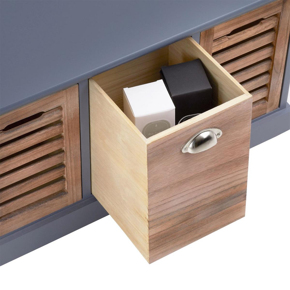SITZBANK TRIENT grau/natur - Naturfarben/Grau, Holz (73/41/32cm) - CARO-Möbel