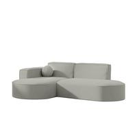 ECKSOFA Sunday Xs - Hellgrau, Holzwerkstoff (236/78/165cm) - Fun Möbel