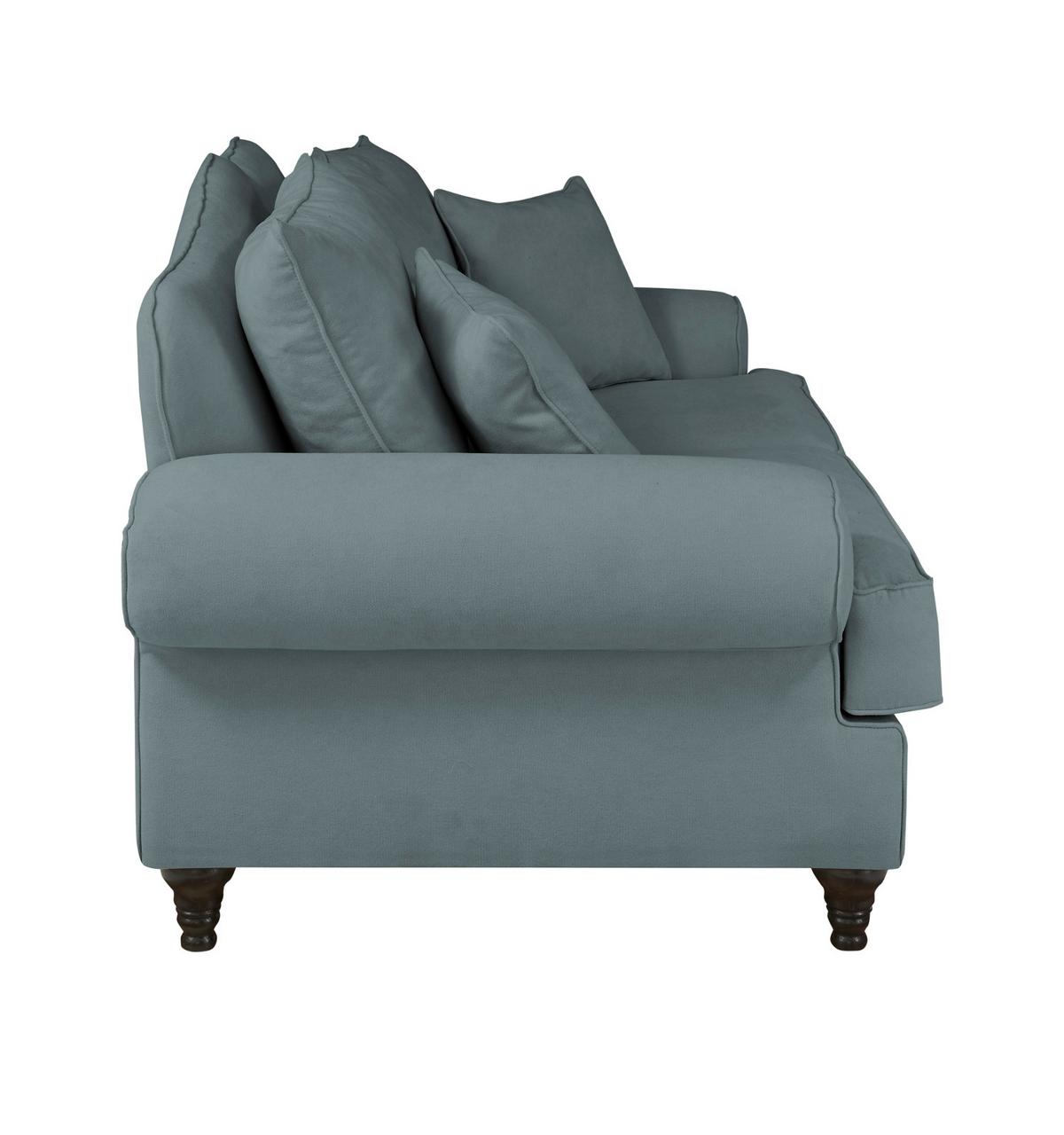 SOFA grau Landhaus, Couch 2-Sitzer 170 cm - Grau, Holz/Textil (170/95/100cm) - Furn.Design