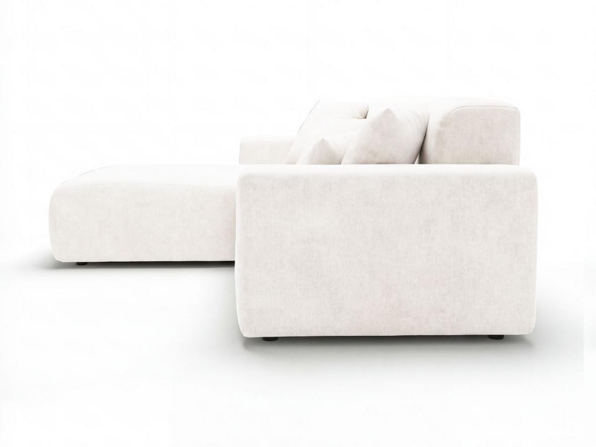 ECKSOFA Nork Creme Links - Creme, Holz/Textil (180/265cm) - Graingold