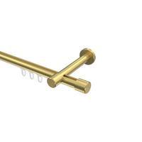 GARDINENSTANGE INNENLAUF Prestige Santo 320 cm (geteilt in 2 x 160 cm), 1-läufig, 20 mm Ø Messing-Optik - Messingfarben, Metall (320cm) - INTERDECO