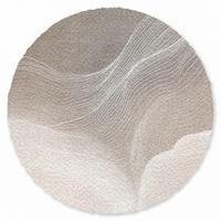 FUSSMATTE Wellenlinien - Luftströme - Harmonisch Schmutzfänger 90x90 cm - Beige, Kunststoff (90/0.4cm) - MuchoWow