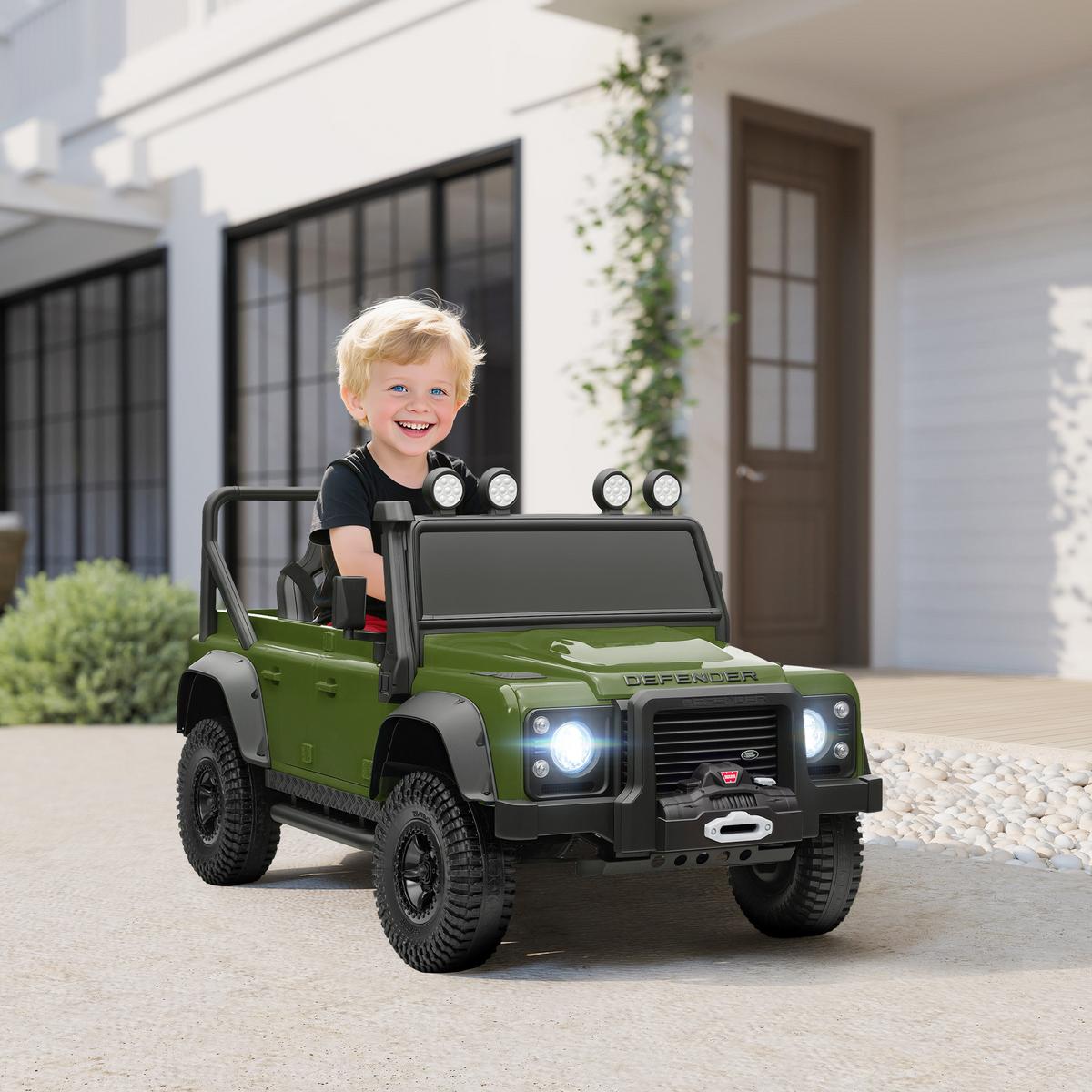 KINDER-ELEKTROAUTO 12V 7Ah Kinderauto mit 2,4 Ghz Fernbedienung Grün - Grün, Kunststoff (115/61/61cm) - AIYAPLAY