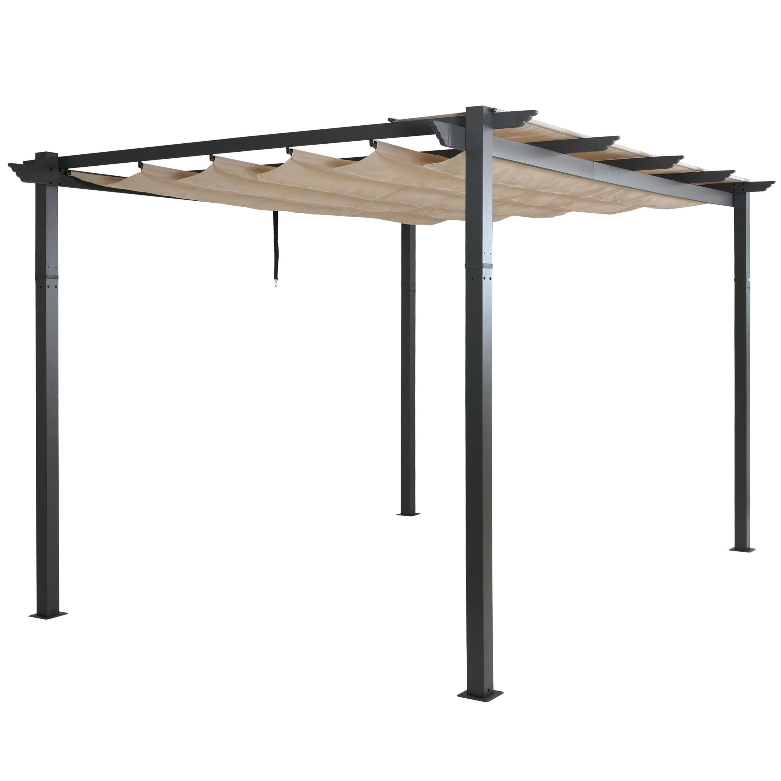 PERGOLA Beige - Beige, Metall (400/240/300cm) - MCW