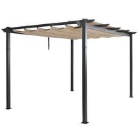 PERGOLA Beige - Beige, Metall (400/240/300cm) - MCW