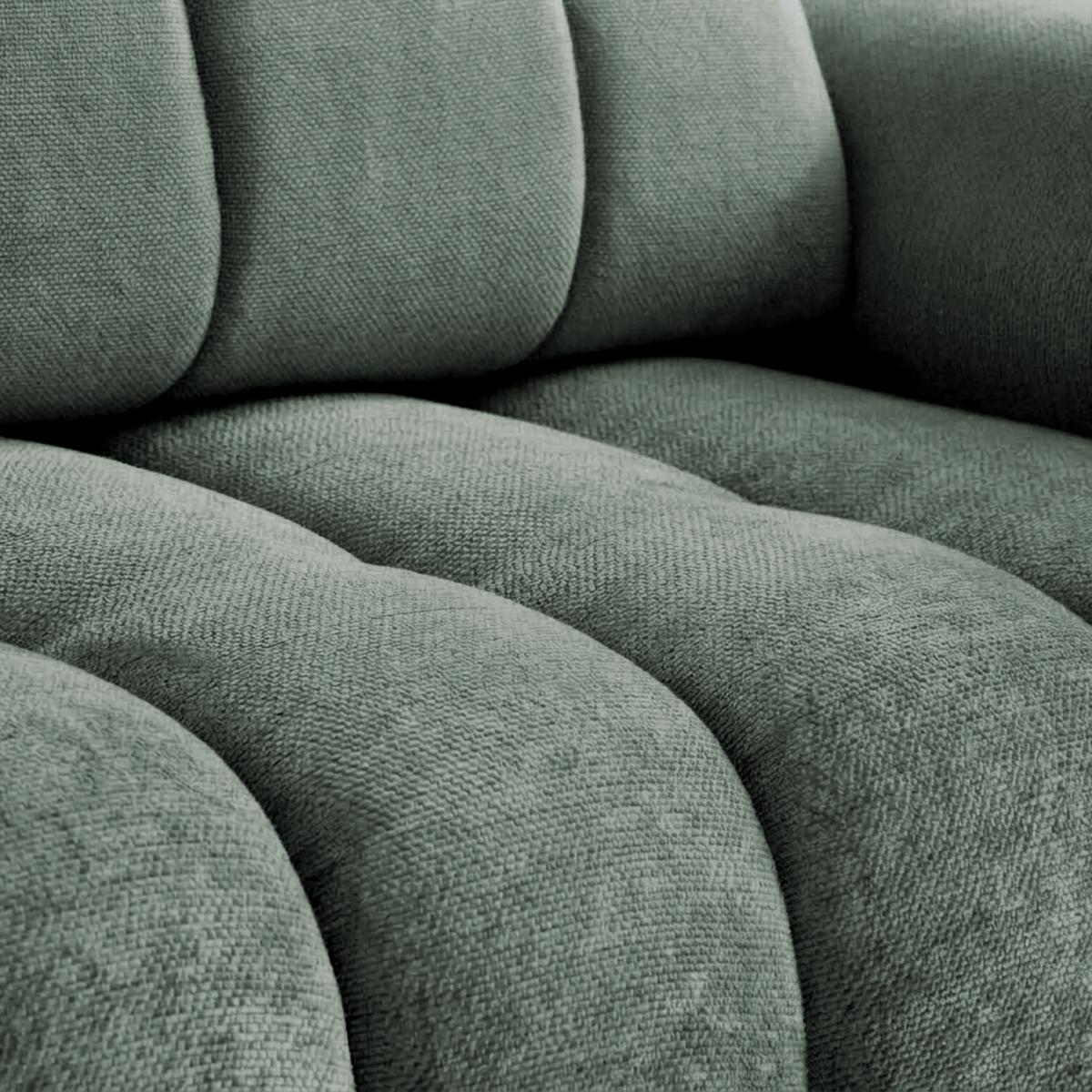 SCHLAFSOFA Mavi 3-Sitzer mit Schlaffunktion, Bettsofa Schlafcouch 195x145 cm, Grün - Grün, Textil (255/100/110cm) - Beautysofa