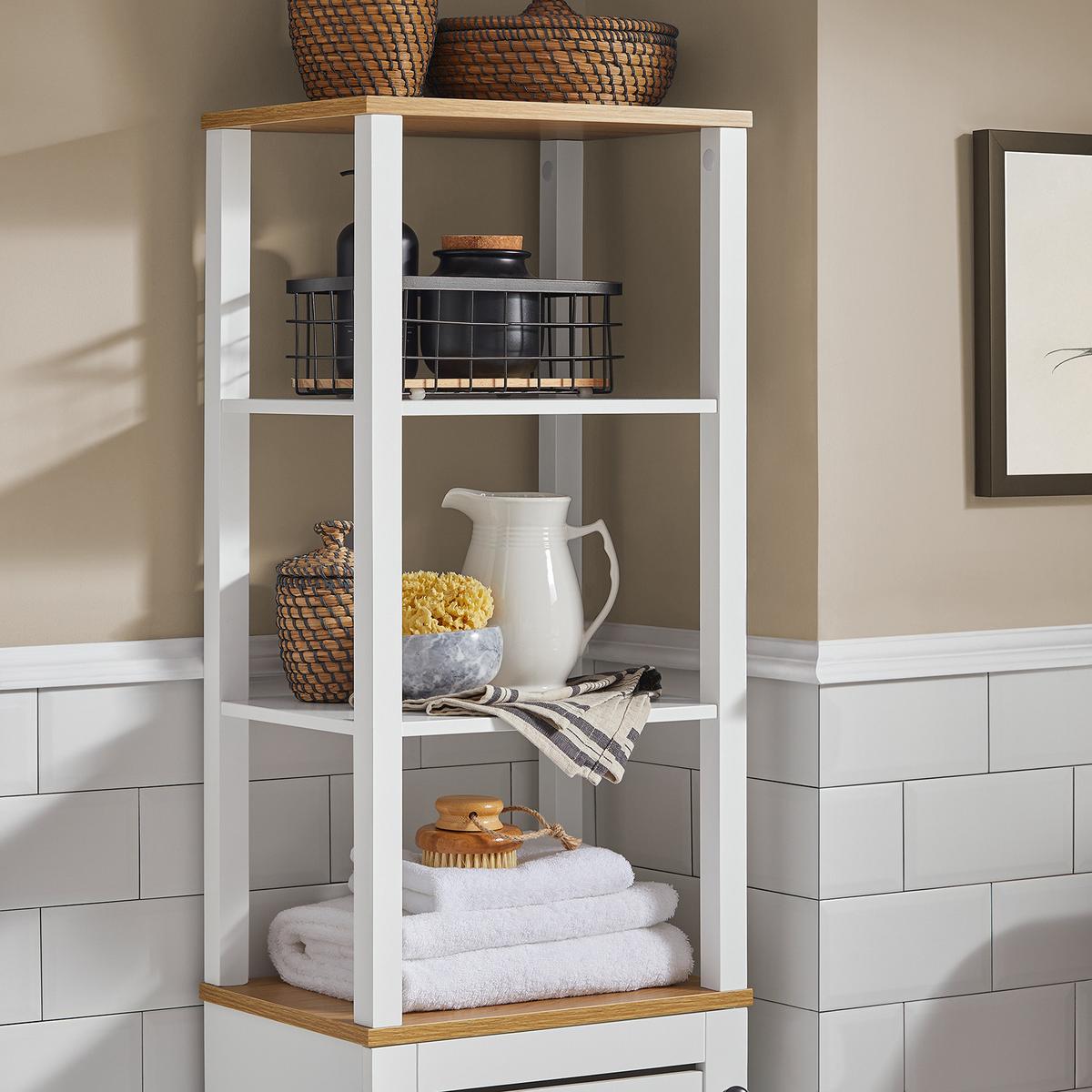 HOCHSCHRANK Weiß - Weiß, Holzwerkstoff (60/160/30cm) - SoBuy