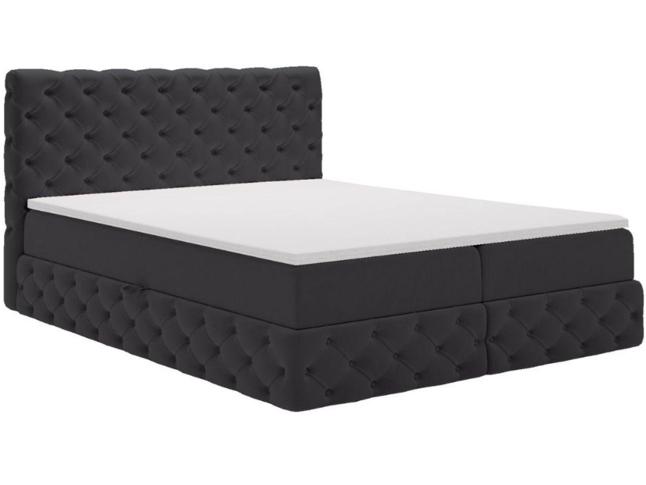BOXBETT Canolo 140x200 Schwarz - Schwarz, Holz/Textil (140/200cm) - Graingold