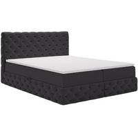 BOXBETT Canolo 140x200 Schwarz - Schwarz, Holz/Textil (140/200cm) - Graingold