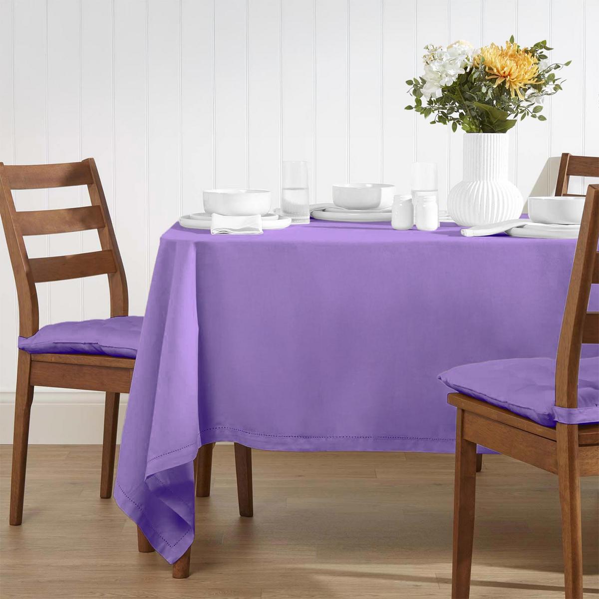 TISCHDECKE lila 137/228 cm, 100% Baumwolle - Lila, Textil (137/228cm) - Homescapes