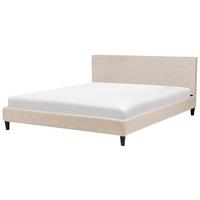 POLSTERBETT 180/200cm Sandbeige Fitou - Beige, Textil (180/200cm) - Beliani