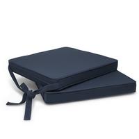 STUHLKISSEN Loft SK 45x40x5cm Dunkelblau (2tlg) - Dunkelblau, Textil (45/40/10cm) - Beautissu 