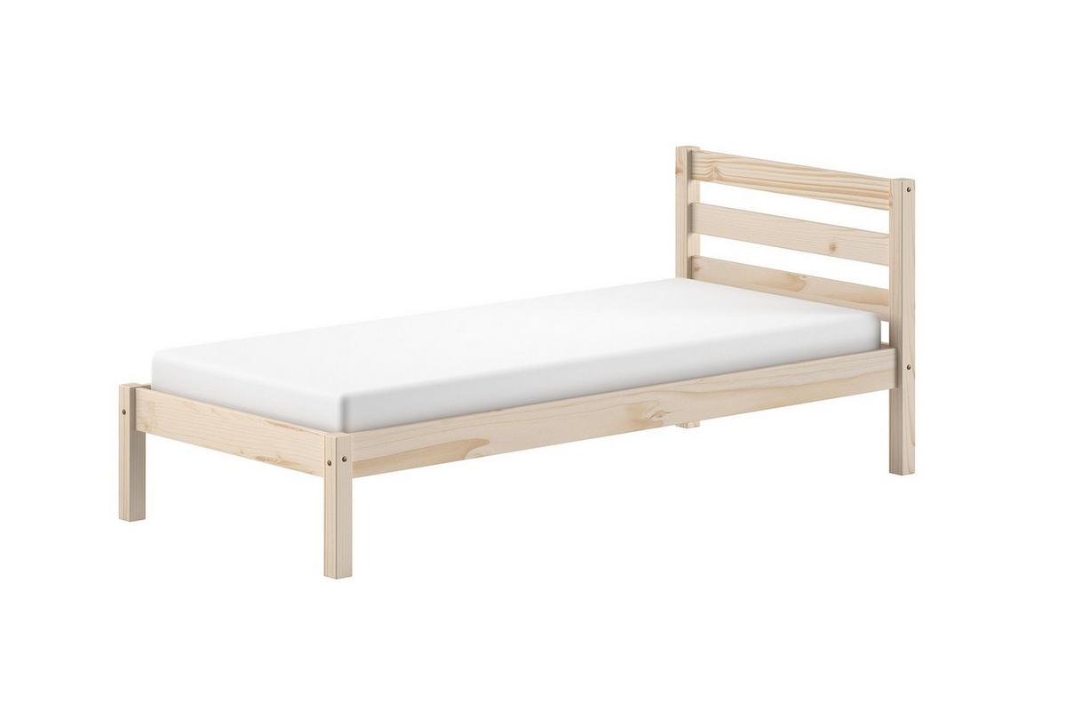 EINZELBETT Karolina Kiefer natur 90x200 inkl Rolllattenrost - Kieferfarben, Holz (90/200cm) - 58aufmkessel