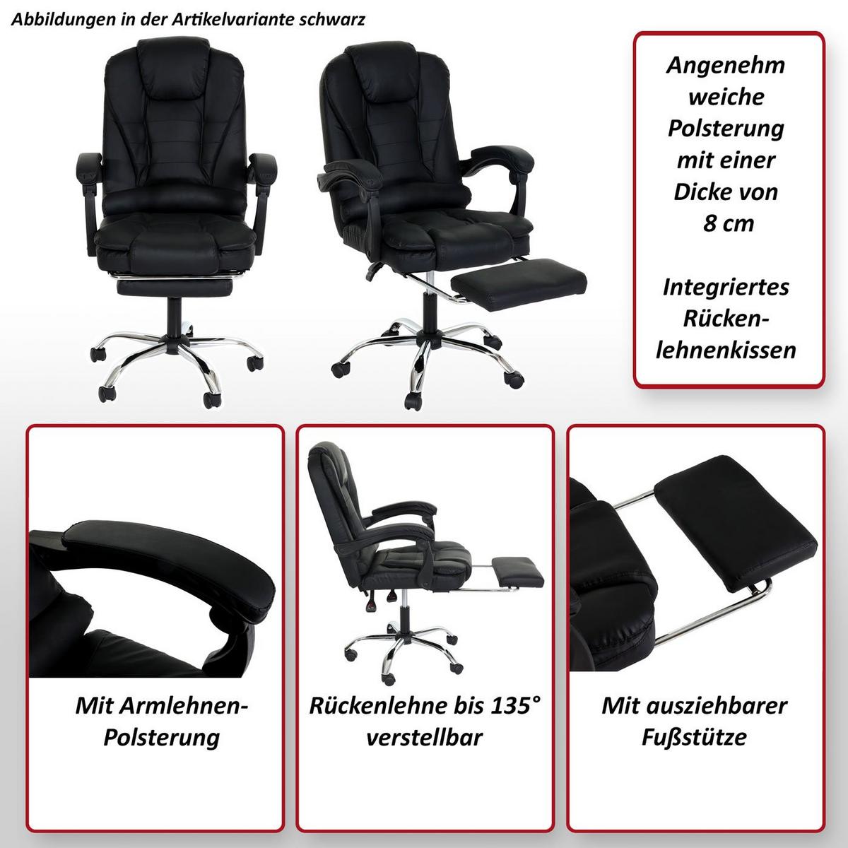 BÜROSTUHL Schwarz - Schwarz, Textil (63/110/103cm) - MCW