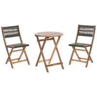 BISTRO-SET 2-Sitzer Grün Prossedi - Hellbraun/Grün, Holz - Beliani