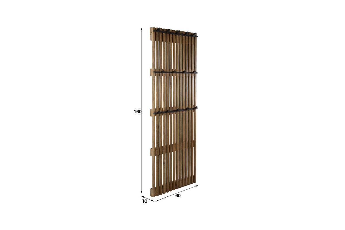 GARDEROBE JACINTA Braun Mango - Braun, Metall (60/160/10cm) - KAWOLA
