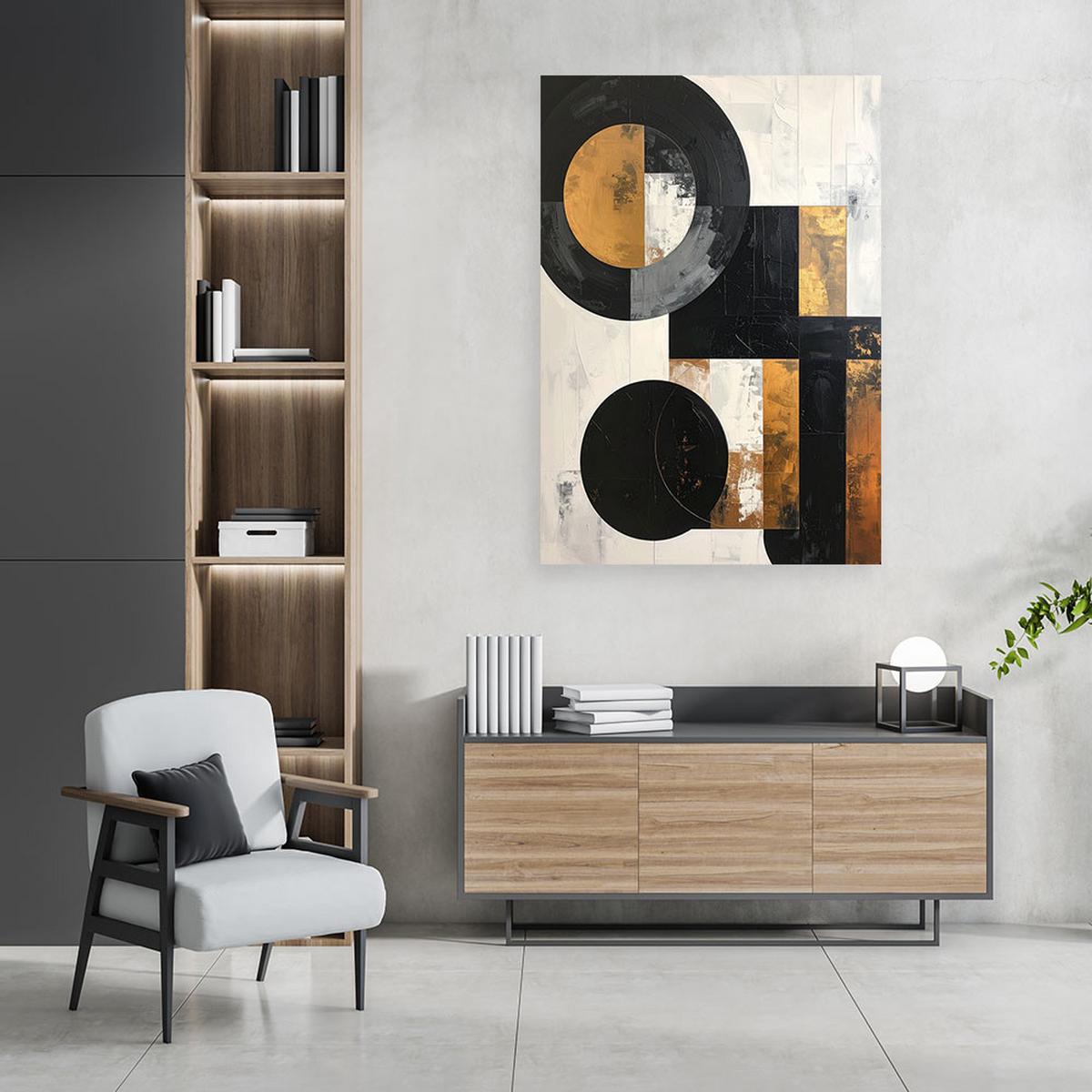 LEINWANDBILD 3D und geometrisch 40x60cm - Braun, Textil (40/60cm) - Feeby