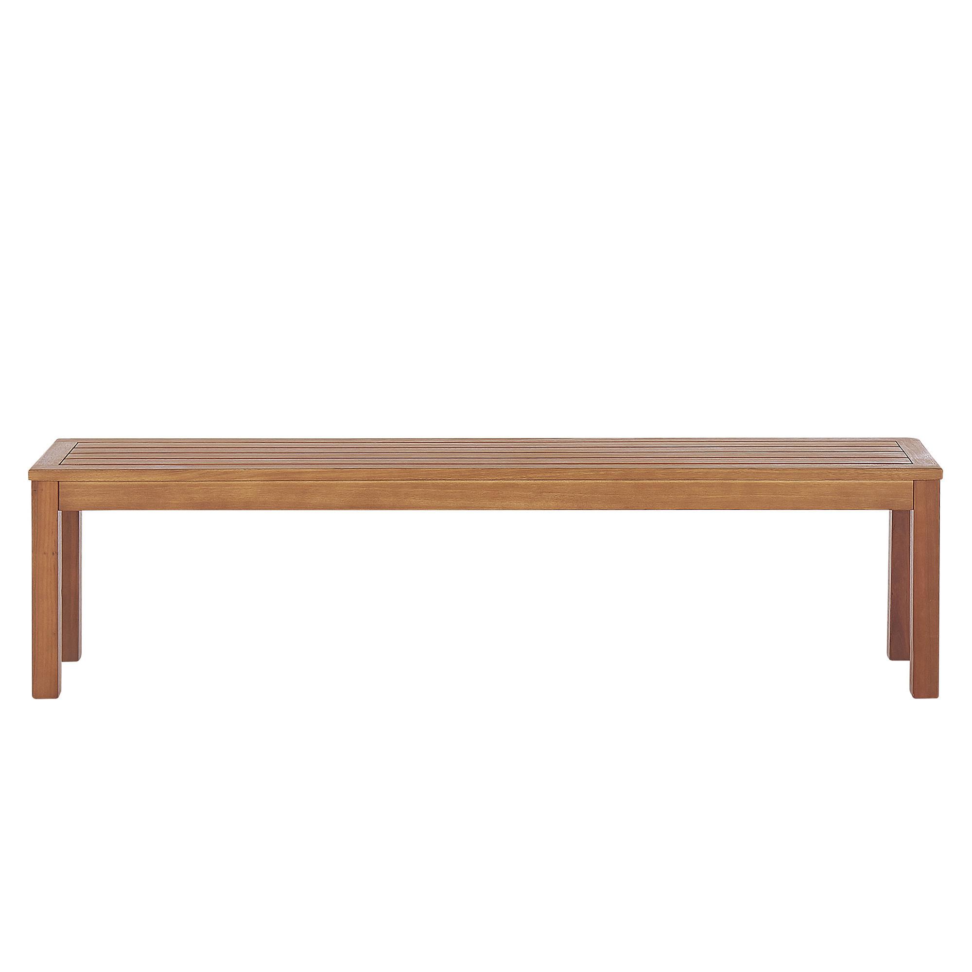 GARTENBANK Eukalyptusholz hellbraun 170 cm Monsano - Hellbraun, Holz (170/45/35cm) - Beliani
