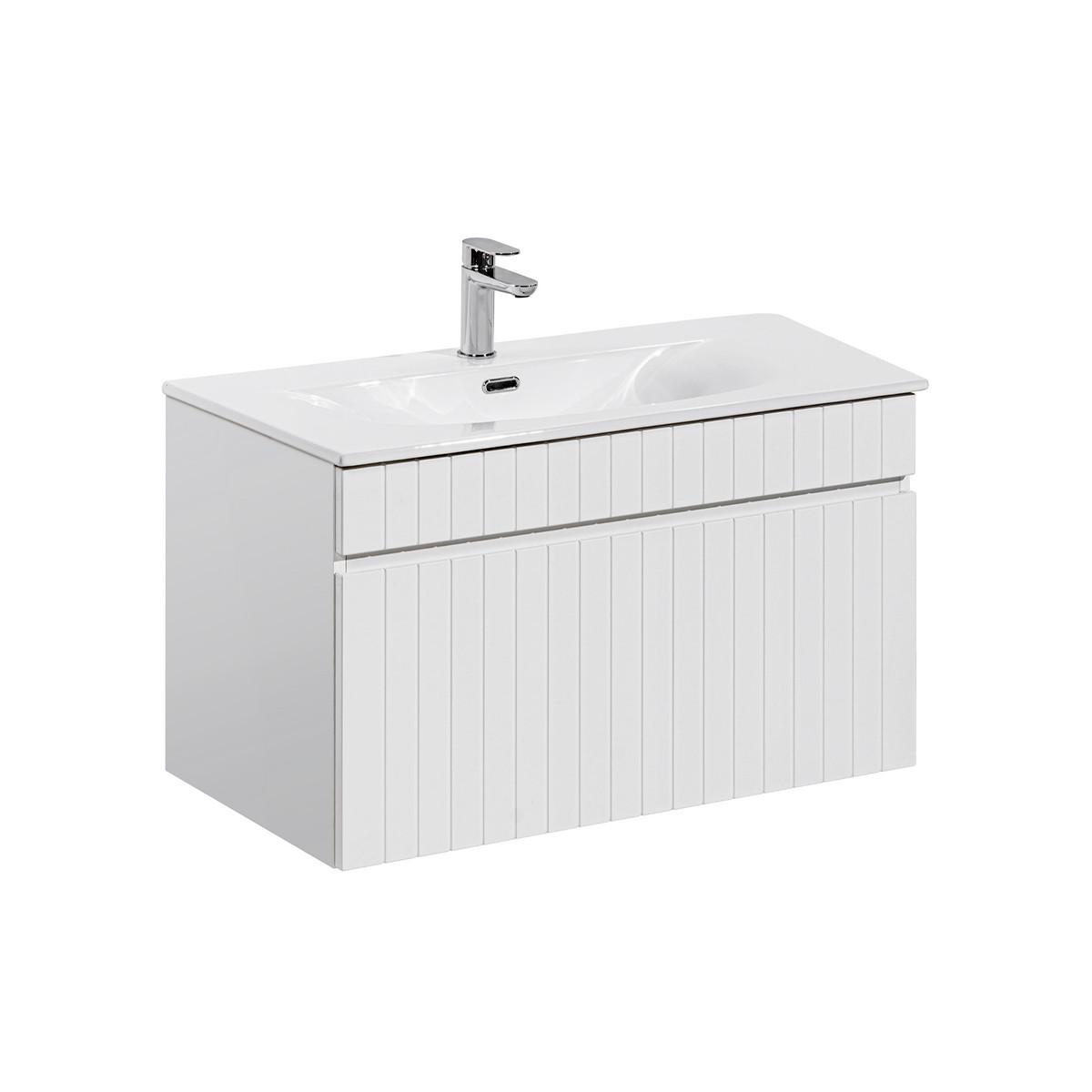 WASCHTISCH 80cm Zelie Weiß - Weiß, Holzwerkstoff (80/46/45cm) - Petits-meubles