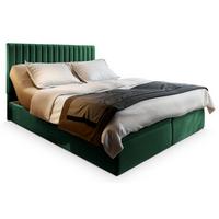 BOXBETT MURLO 160x200 cm mit Matratze und Topper - Grün - Grün, Holz (160/200cm) - MASSENO