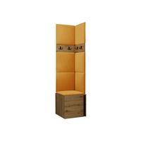 GARDEROBEN-SET Orion XXI - Eiche Artisan/Orange, Holzwerkstoff/Kunststoff (42/186/46cm) - MIRJAN24