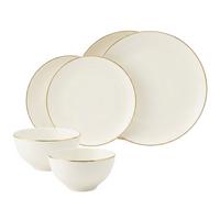 BASIC-SET Savona Goldlinie creme 6-tlg. - Creme, Keramik (2/2/2cm) - Seltmann Weiden