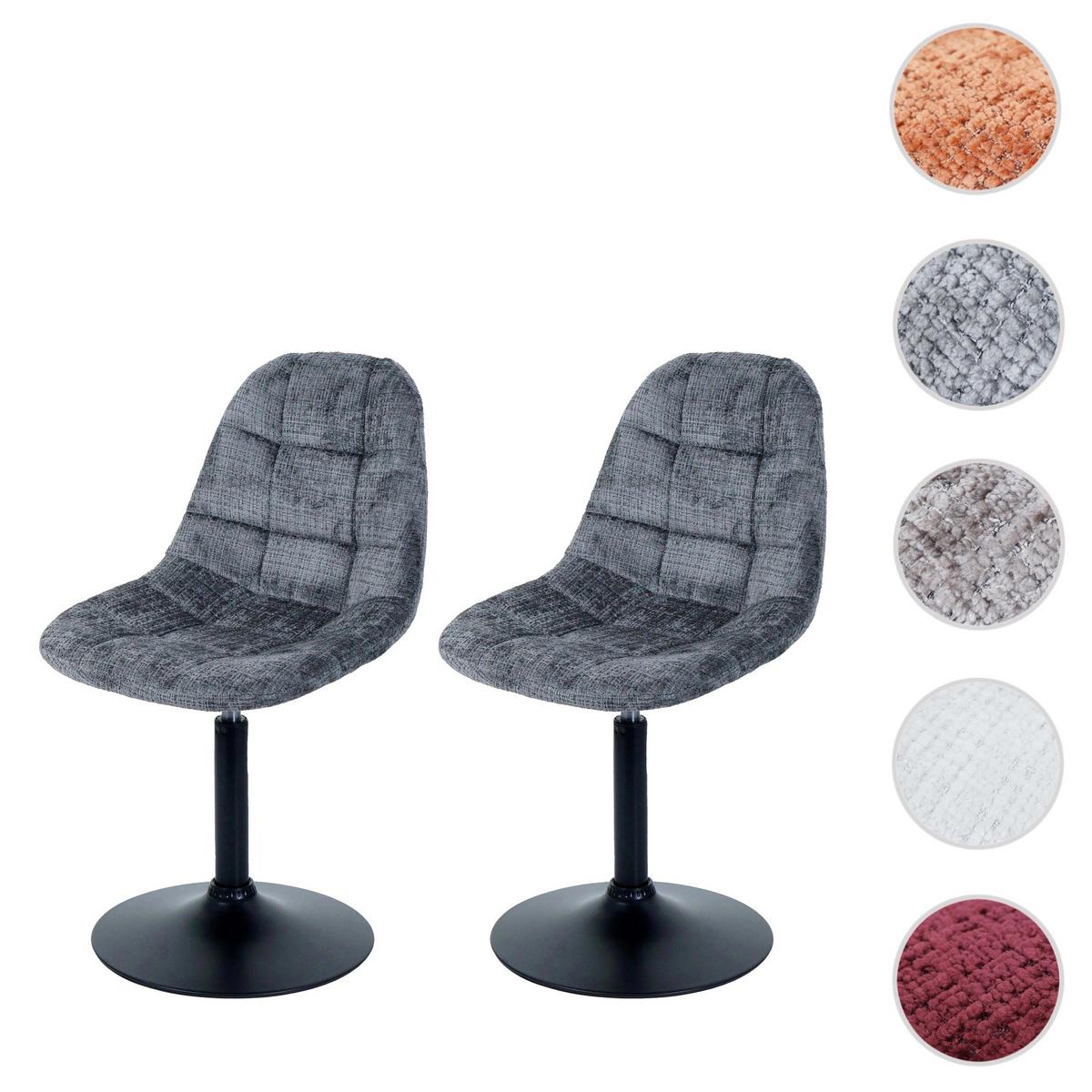 ESSZIMMERSTUHL Grau 2er-Set - Dunkelgrau/Grau, Textil (47/83/43cm) - MCW