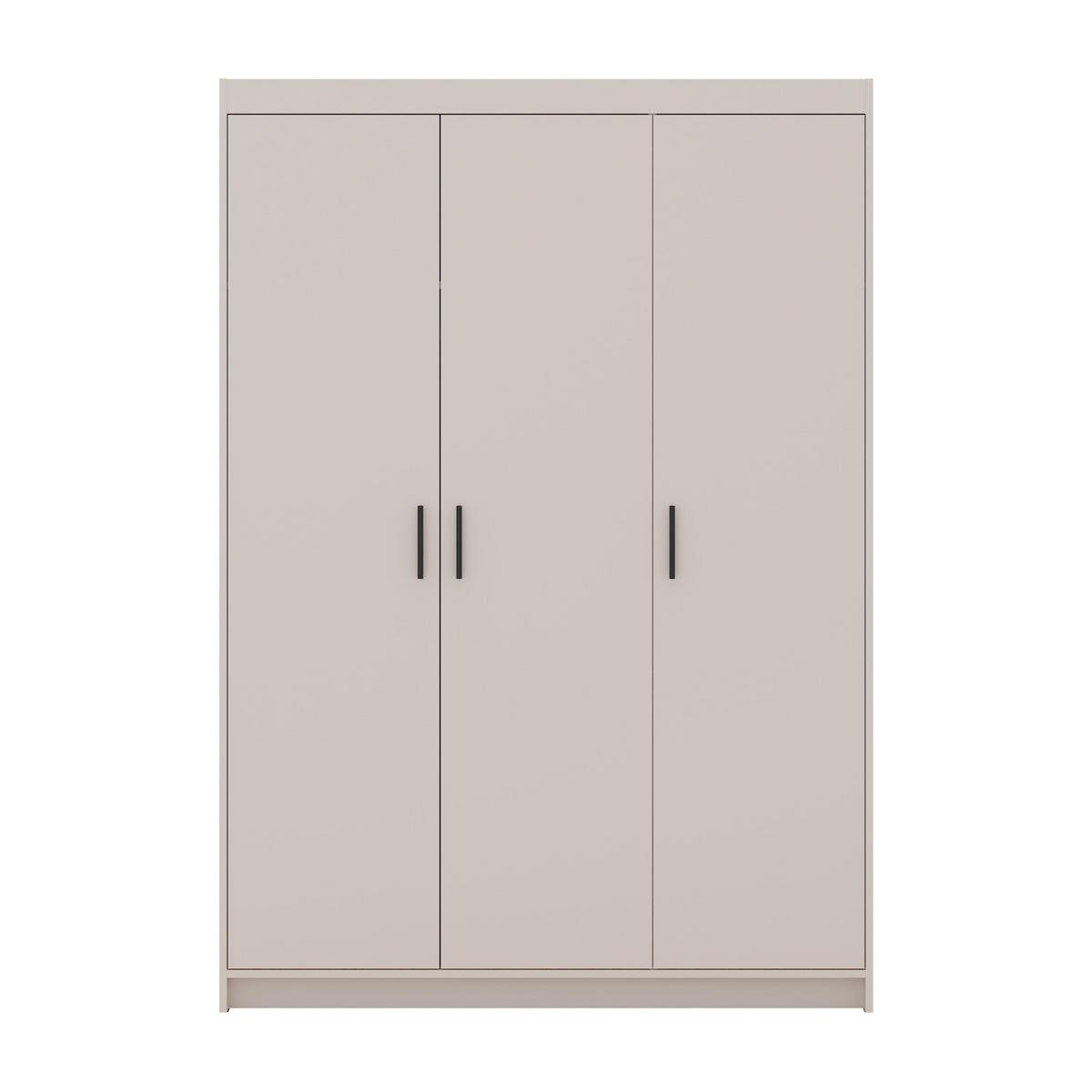 KLEIDERSCHRANK Storicos Beige 133/190,5/53 cm - Modern 3-türig - Beige, Holzwerkstoff/Kunststoff (133/190.5/53cm) - AX Living
