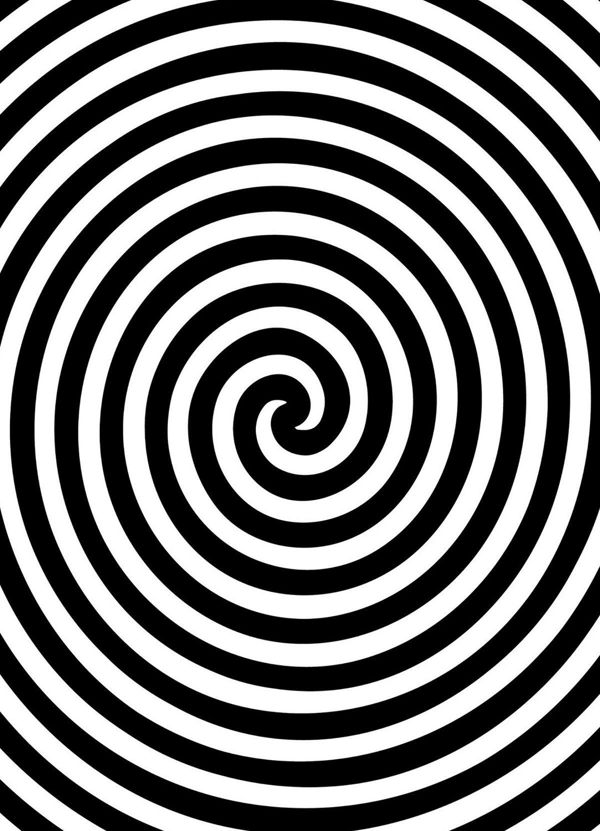 ROLLO LICHTDURCHLÄSSIG 130x180 cm Hypnotisierender Kreis - Schwarz, Textil (130/80cm) - TULUP