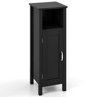 AUFBEWAHRUNGSSCHRANK Schwarz - Schwarz, Holzwerkstoff (30/80/30cm) - COSTWAY