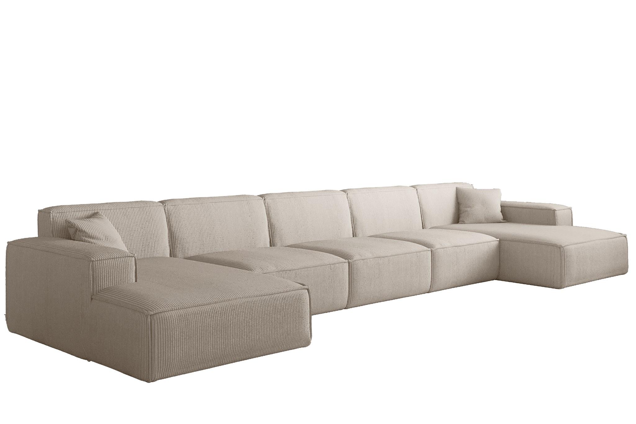 WOHNLANDSCHAFT Celes Premium Xl Scala - Beige, Holzwerkstoff/Textil (462/73/165cm) - Fun Möbel