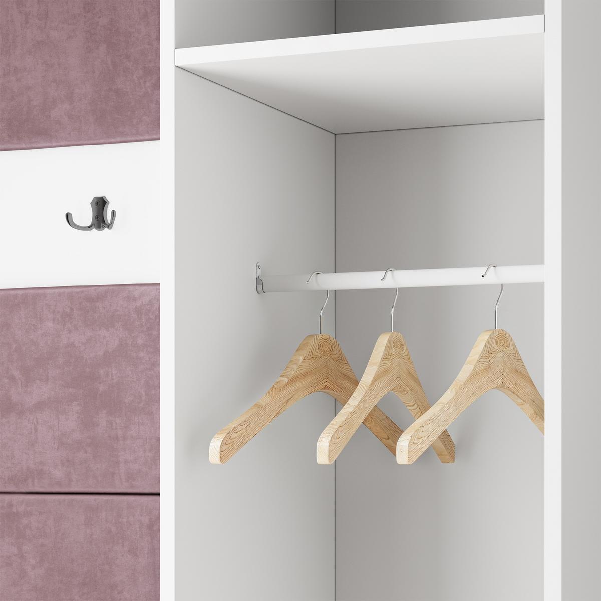 GARDEROBENSCHRANK LORI 95/181/51 cm Modern Garderobe-Set Kaschmir - Kaschmir/Lila, Holzwerkstoff (95/181/51cm) - MASSENO