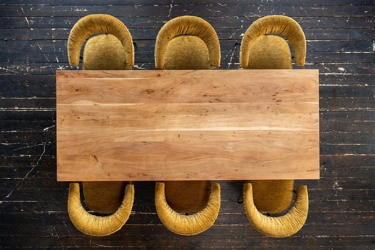 ESSTISCH MIT SCHWEIZER KANTE ARBORIO Braun Akazie - Schwarz/Braun, Holz/Metall (100/260/78cm) - KAWOLA