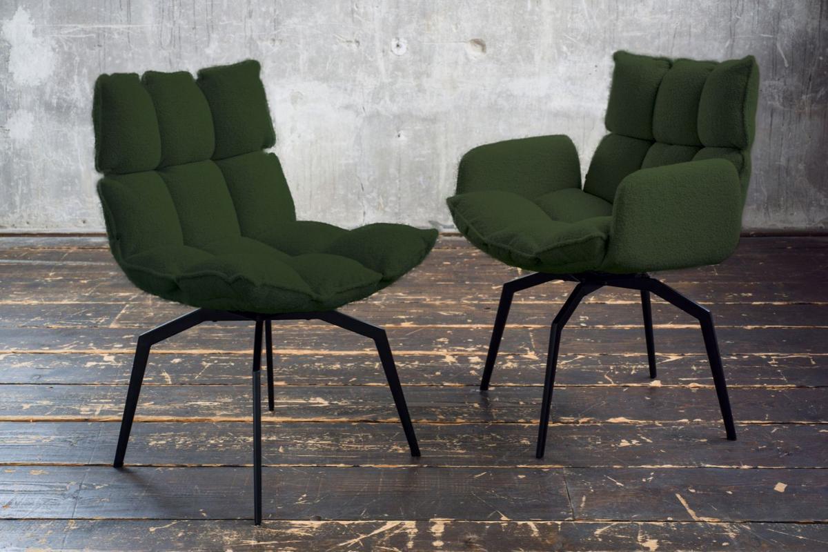 ESSZIMMERSTUHL BARO Grün Webstoff Drehbar (360°) (1er-Set) - Grün, Kunststoff/Textil (59/86/65cm) - KAWOLA