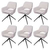 ESSZIMMERSTUHL Cremeweiß 6er-Set - Creme/Weiß, Textil (57/86/61cm) - MCW