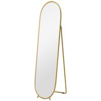 GANZKÖRPERSPIEGEL, 160 x 40 cm Wandspiegel mit Ständer, Metallrahmen, Gold - Goldfarben, Glas (4/160/40cm) - HOMCOM