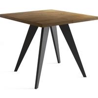 ESSTISCH Quadro quadratischer ausziehbarer, Lefkas Eiche 100-150/100/76 cm - Alteiche/Schwarz, Holz/Holzwerkstoff (100/150/76cm) - WFL GROUP