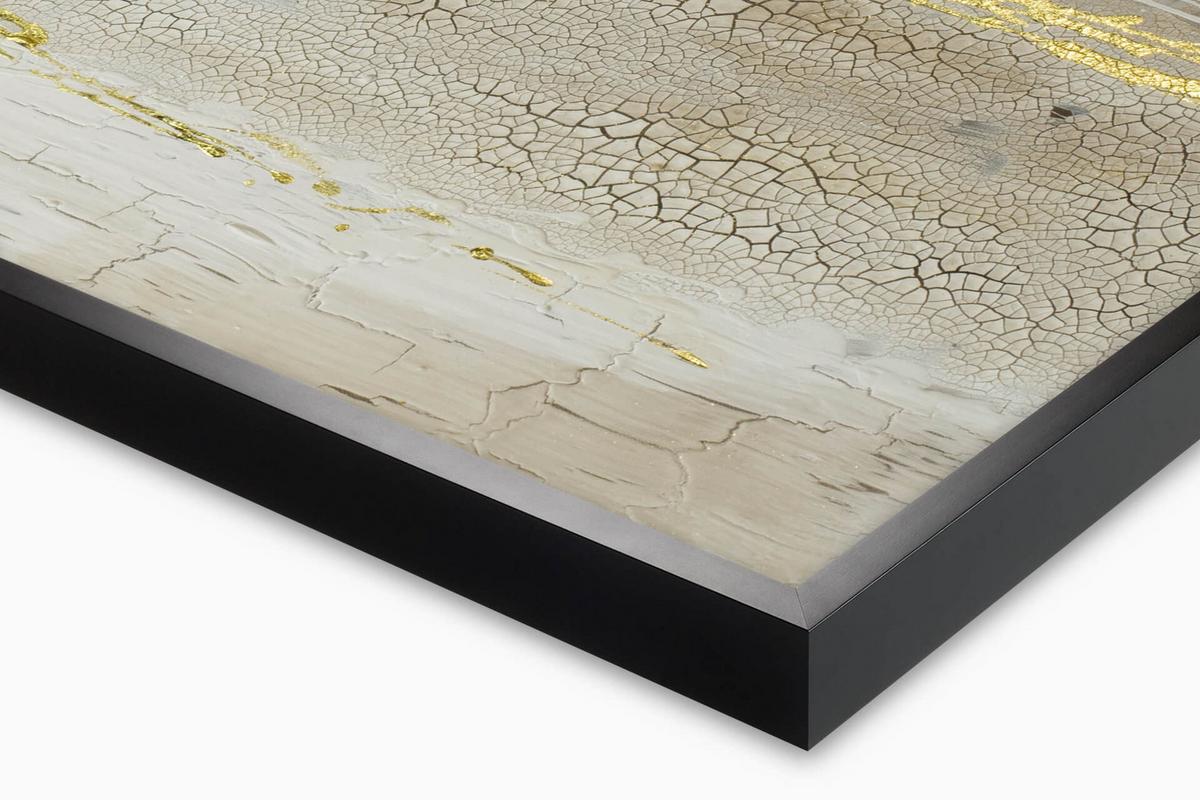 ÖLGEMÄLDE 120/60 cm - Goldfarben/Weiß, Holz/Textil (120/60cm) - KUNSTLOFT