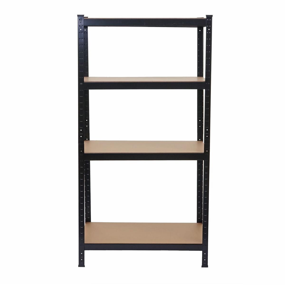 SCHWERLASTREGAL Schwarz, Braun - Schwarz/Braun, Metall (80/160/40cm) - MCW