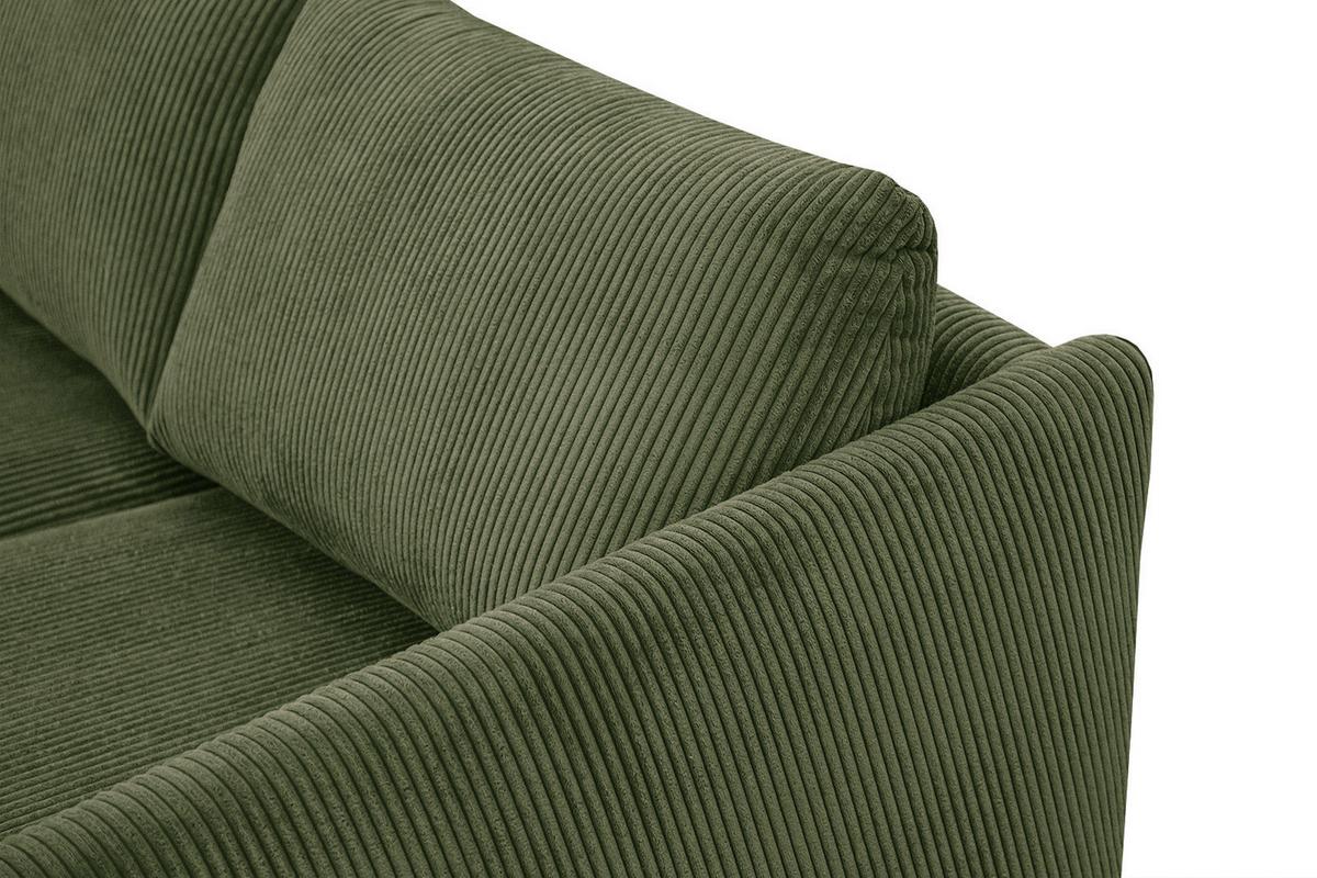 SOFA VILT 2,5-Sitzer, olivgrün - Schwarz/Olivgrün, Holzwerkstoff/Textil (202/89/94cm) - Wozimo