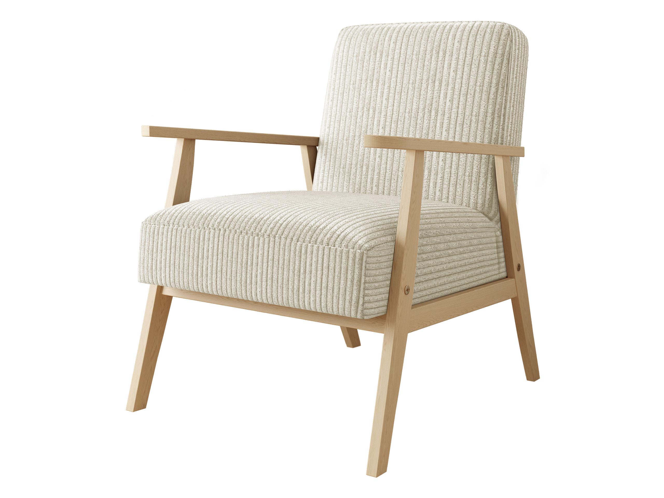 SESSEL Retro Cord - Braun/Naturfarben, Holz/Textil (59/76/67cm) - MIRJAN24