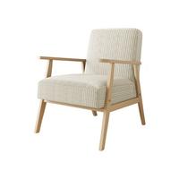 SESSEL Retro Cord - Braun/Naturfarben, Holz/Textil (59/76/67cm) - MIRJAN24