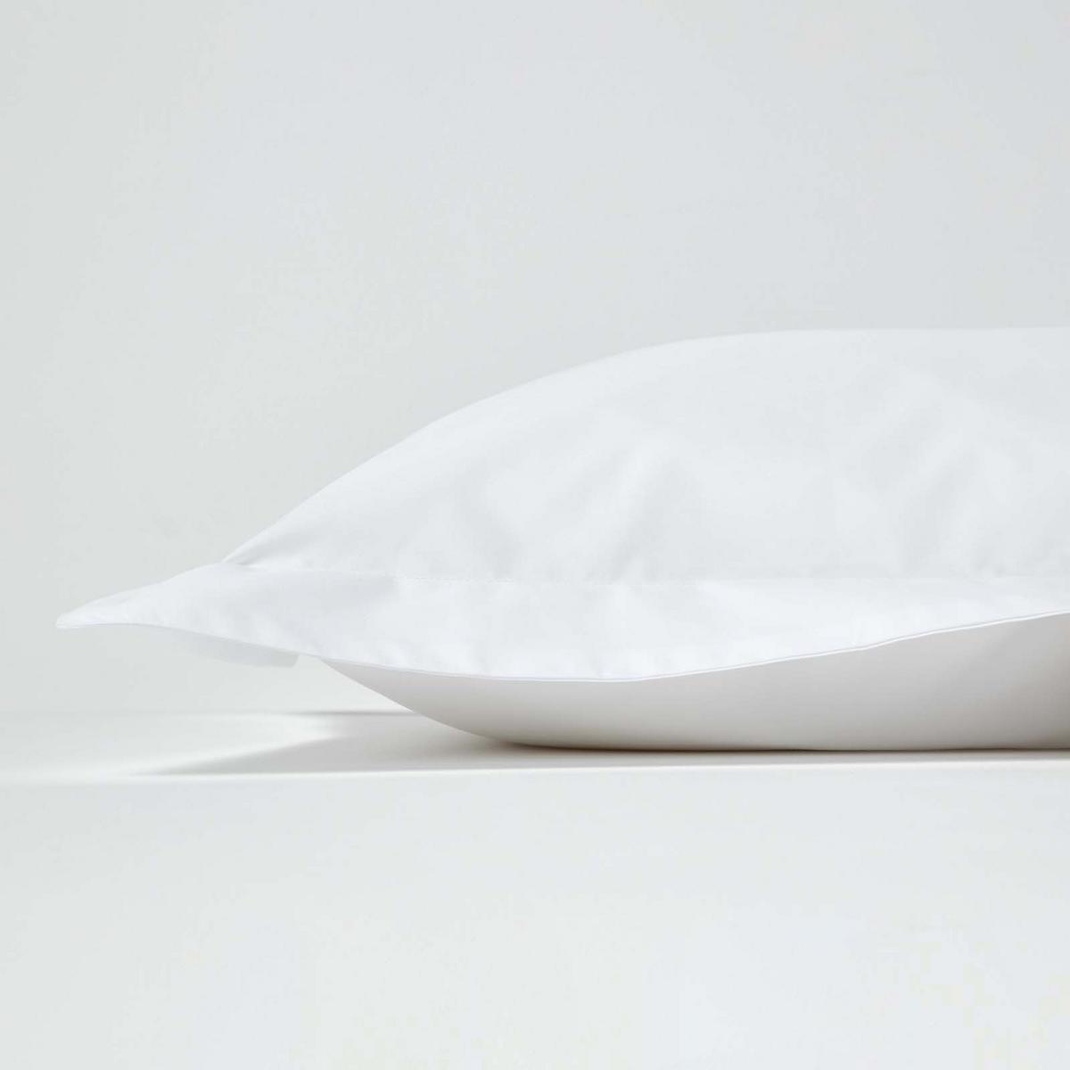 KISSENBEZUG Perkal mit Stehsaum, Fadendichte 200 - Weiß, Textil (48/74cm) - Homescapes