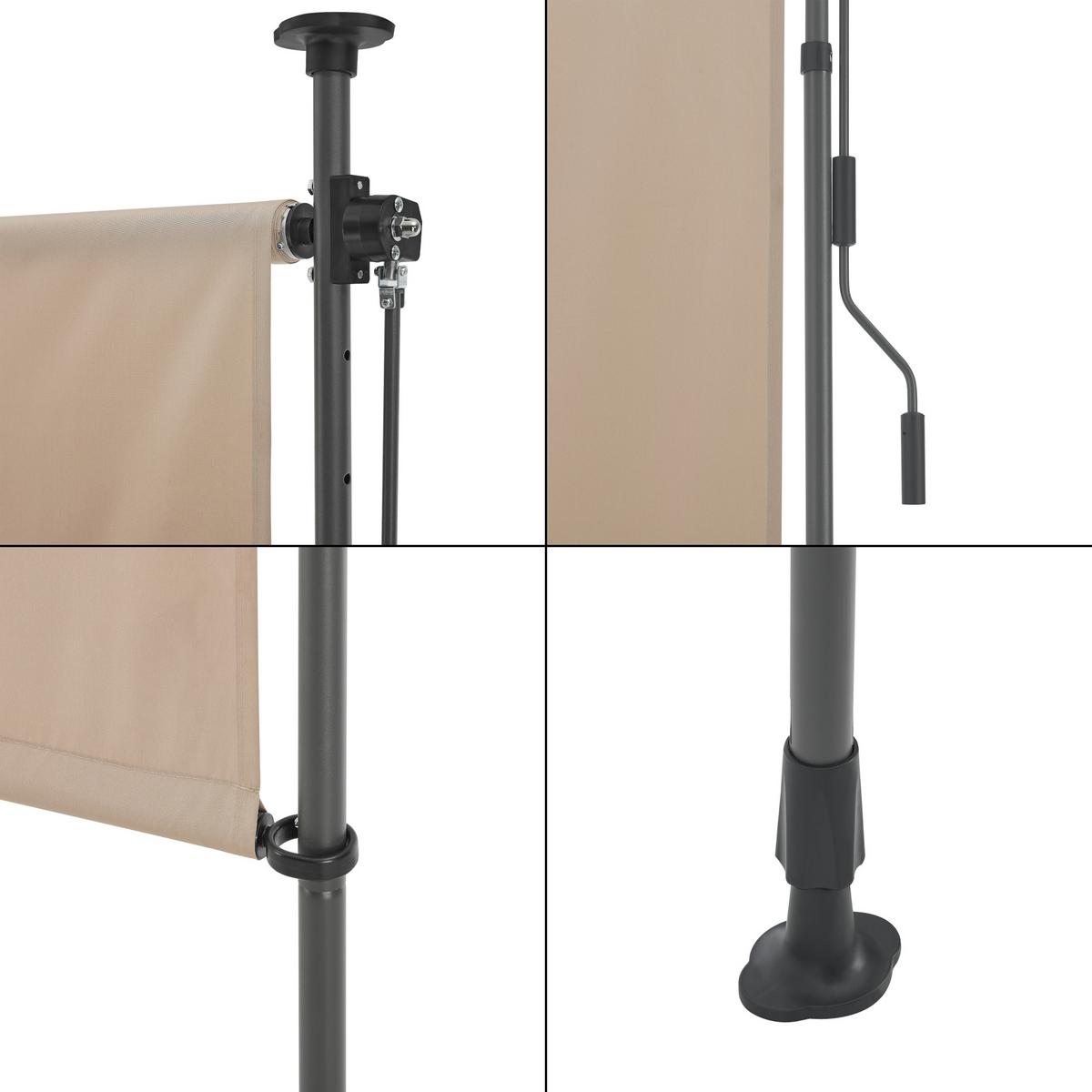 KLEMMMARKISE Cimarra - Sandfarben, Textil/Metall (150/270cm) - pro.tec