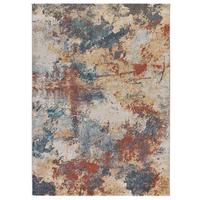 OUTDOORTEPPICH Mehrfarbig Luna 80/150 cm - Blau/Rostfarben, Textil (80/150cm) - Atticgo