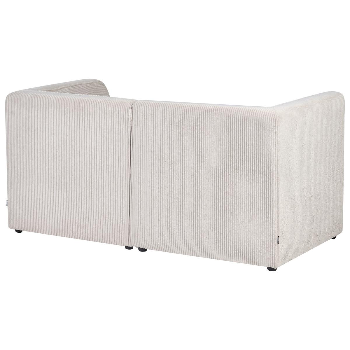 MODULSOFA 2-Sitzer Beige Cord Lemvig - Beige, Textil (166/78/83cm) - Beliani